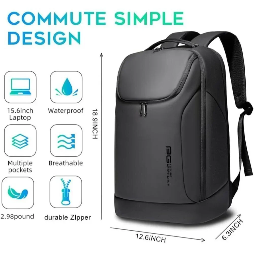 🆕BANGE Business Commute Backpack Waterproof fit 15.6 Inch backpack,Travel Bag